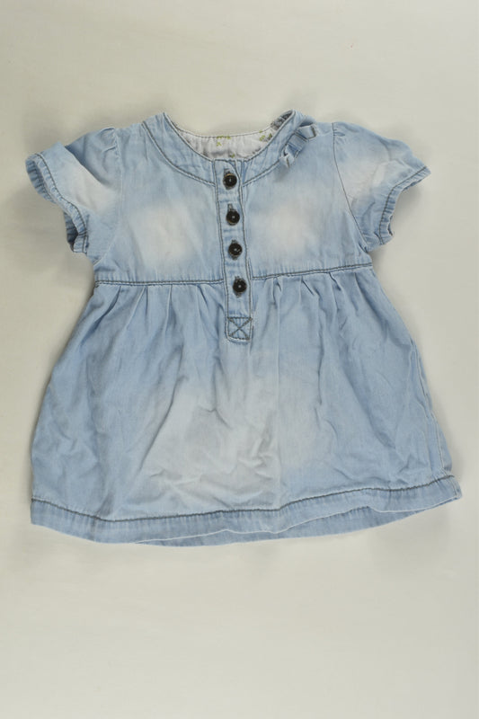 Hema Size 000 (62 cm) Lightweight Denim Dress