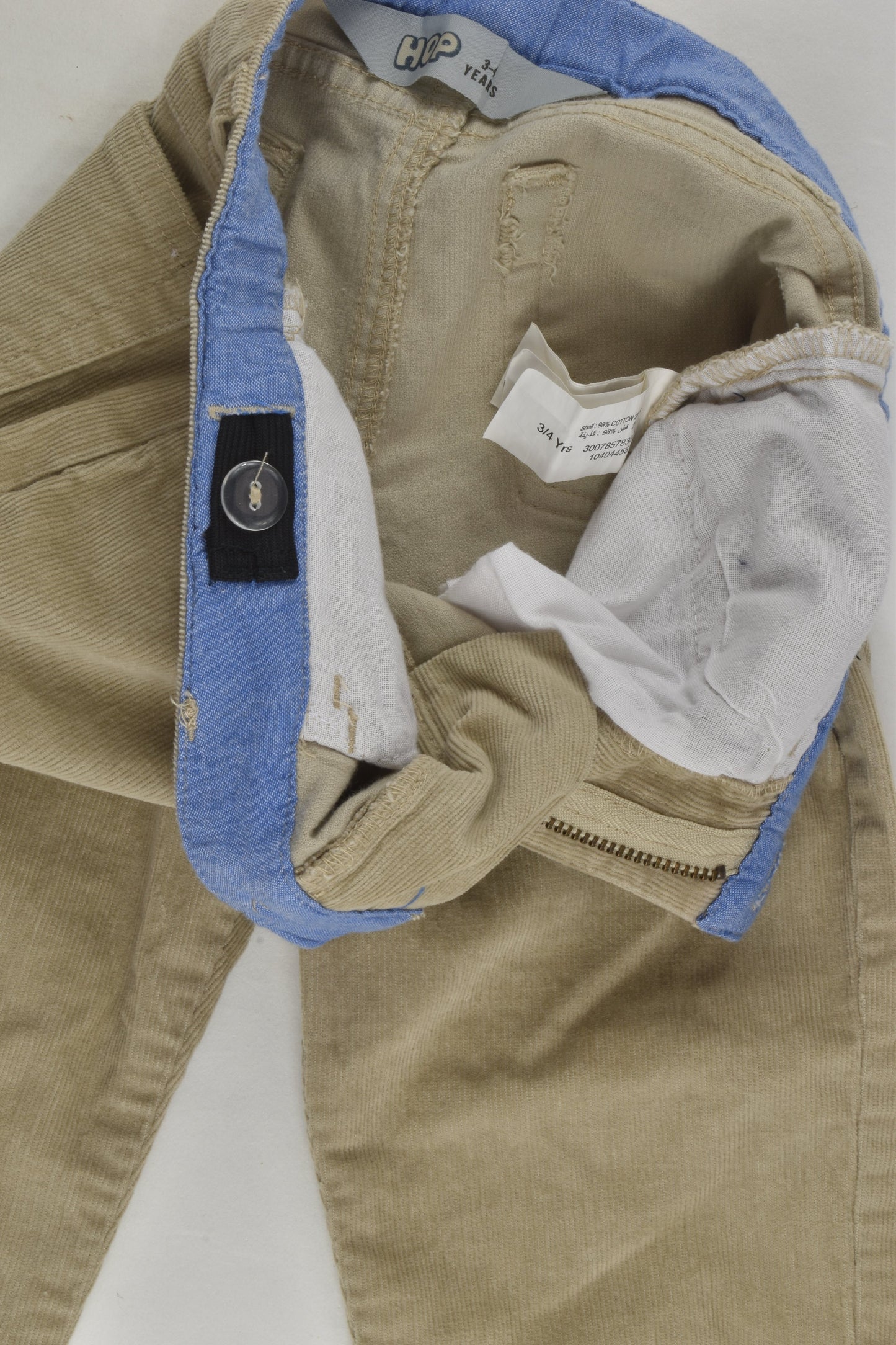 Hop Size 3-4 Cord Pants