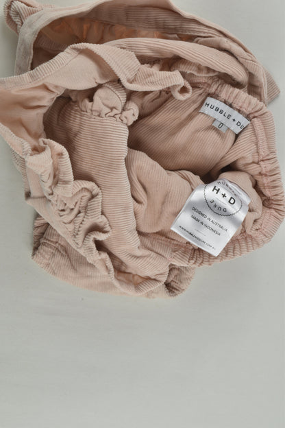 Hubble and Duke Size 0 Pink Cord Romper