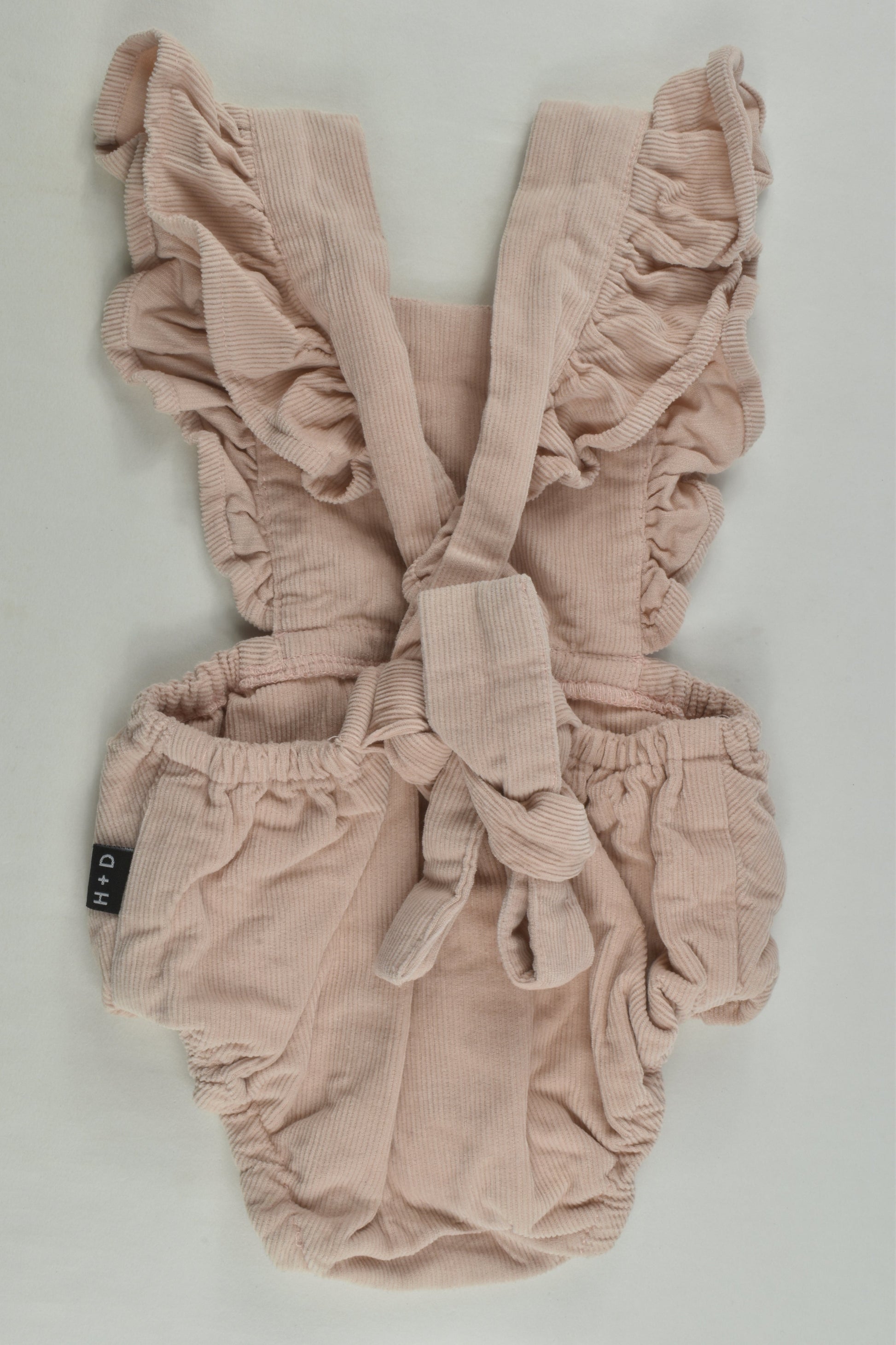 Hubble and Duke Size 0 Pink Cord Romper