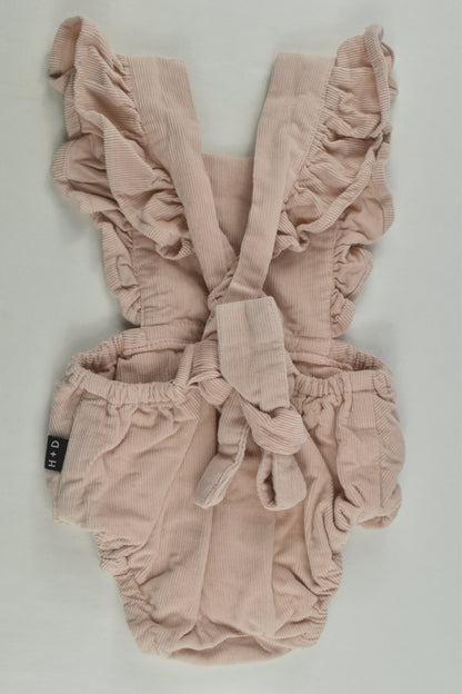 Hubble and Duke Size 0 Pink Cord Romper
