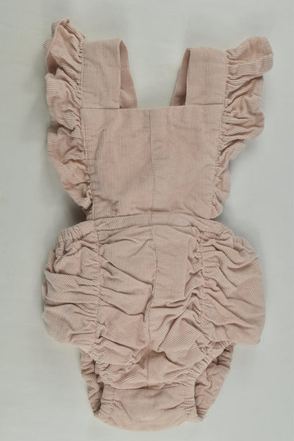 Hubble and Duke Size 0 Pink Cord Romper