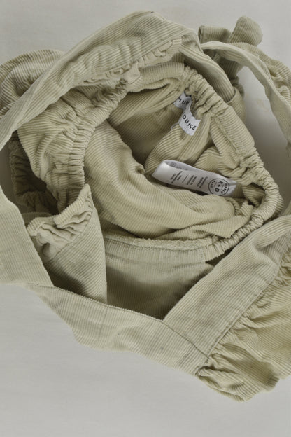 Hubble and Duke Size 1 Beige Cord Romper