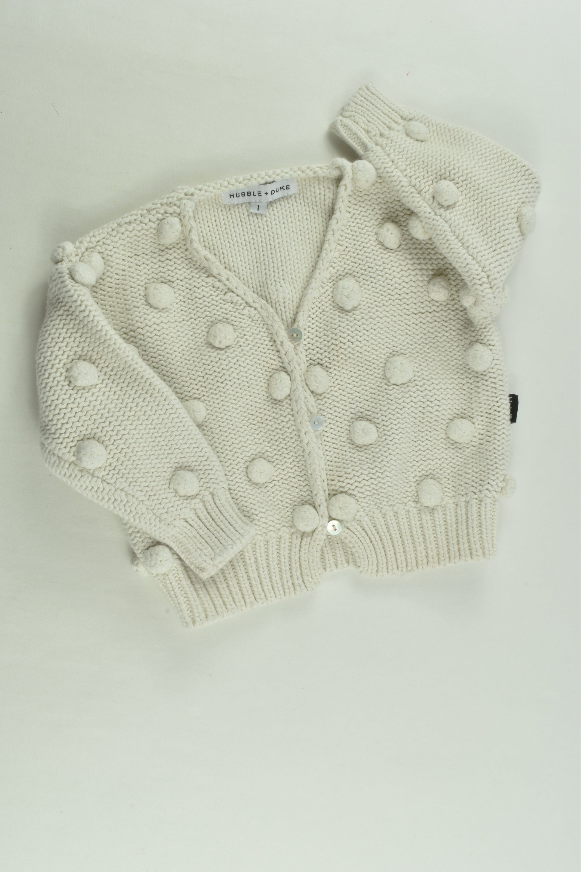 Hubble and Duke Size 1 Knit Cardigan