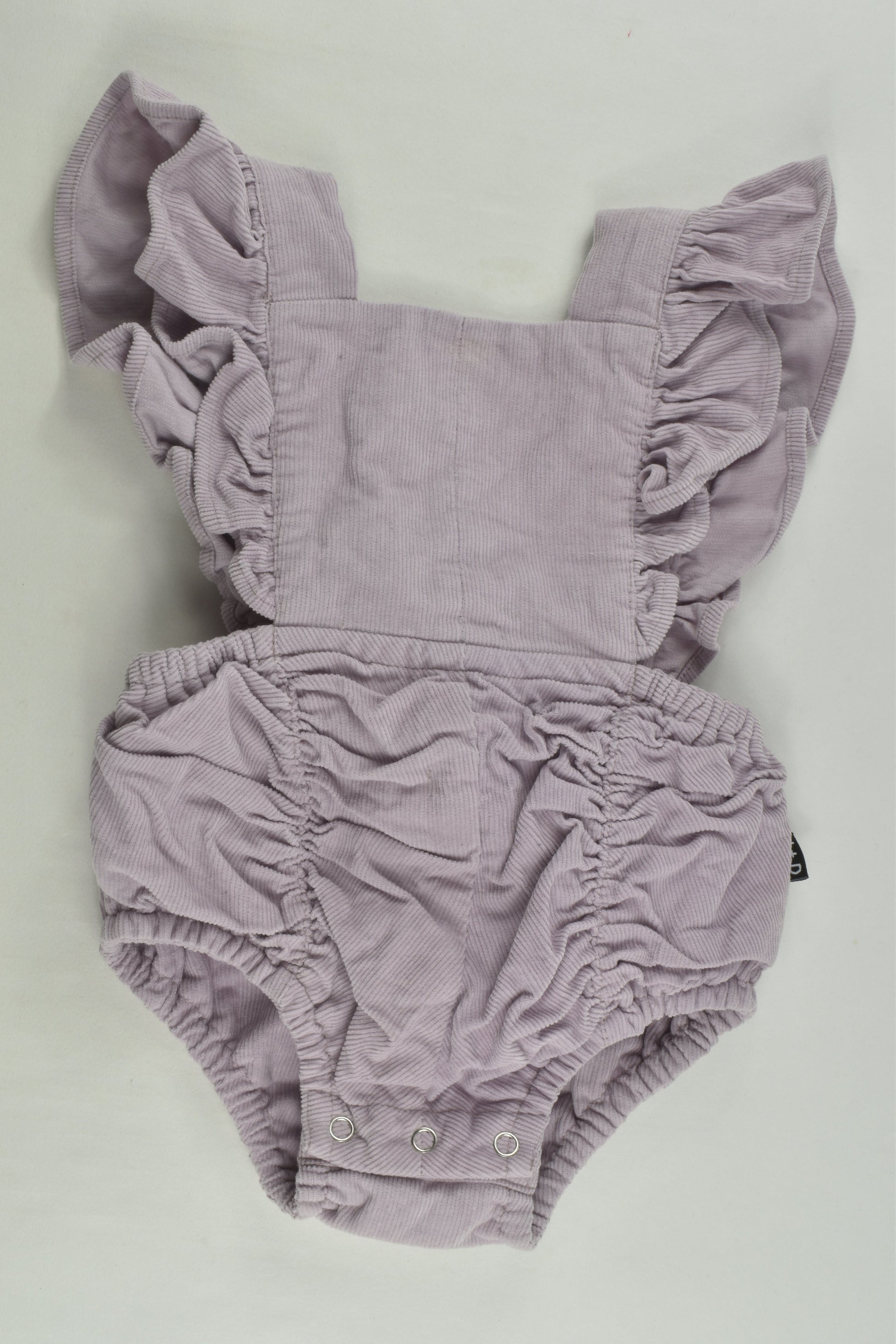 Hubble and Duke Size 1 Purple Cord Romper