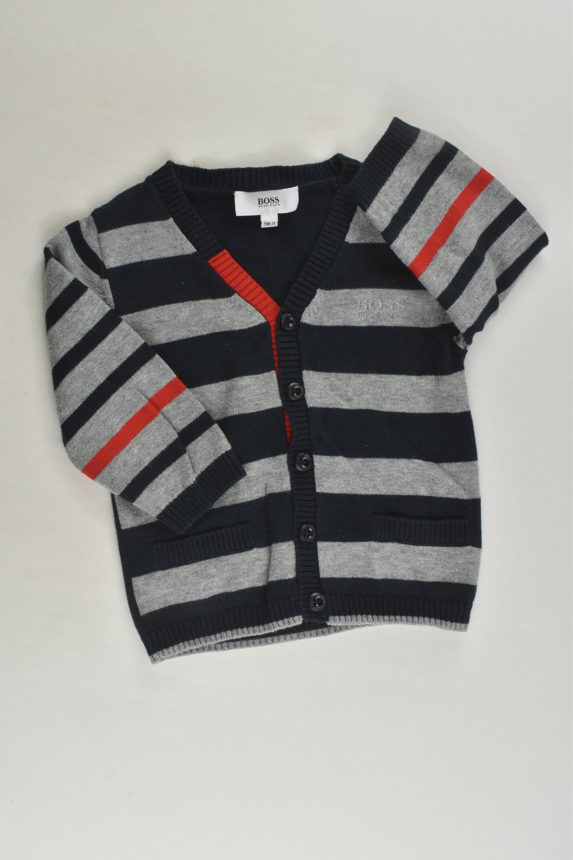 Hugo Boss Size 0 (9 months, 71 cm) Knit Cardigan