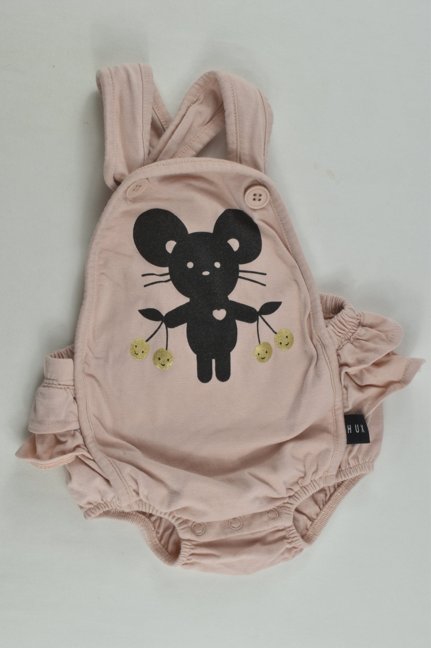 Huxbaby Size 00 Mouse Ruffle Romper
