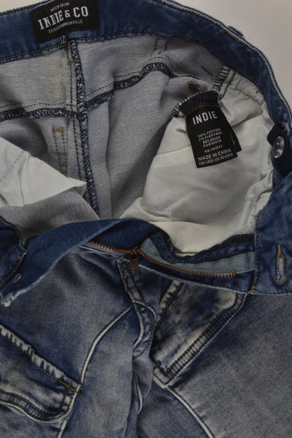 Indie & Co Size 12 Stretchy Baggy Denim Shorts
