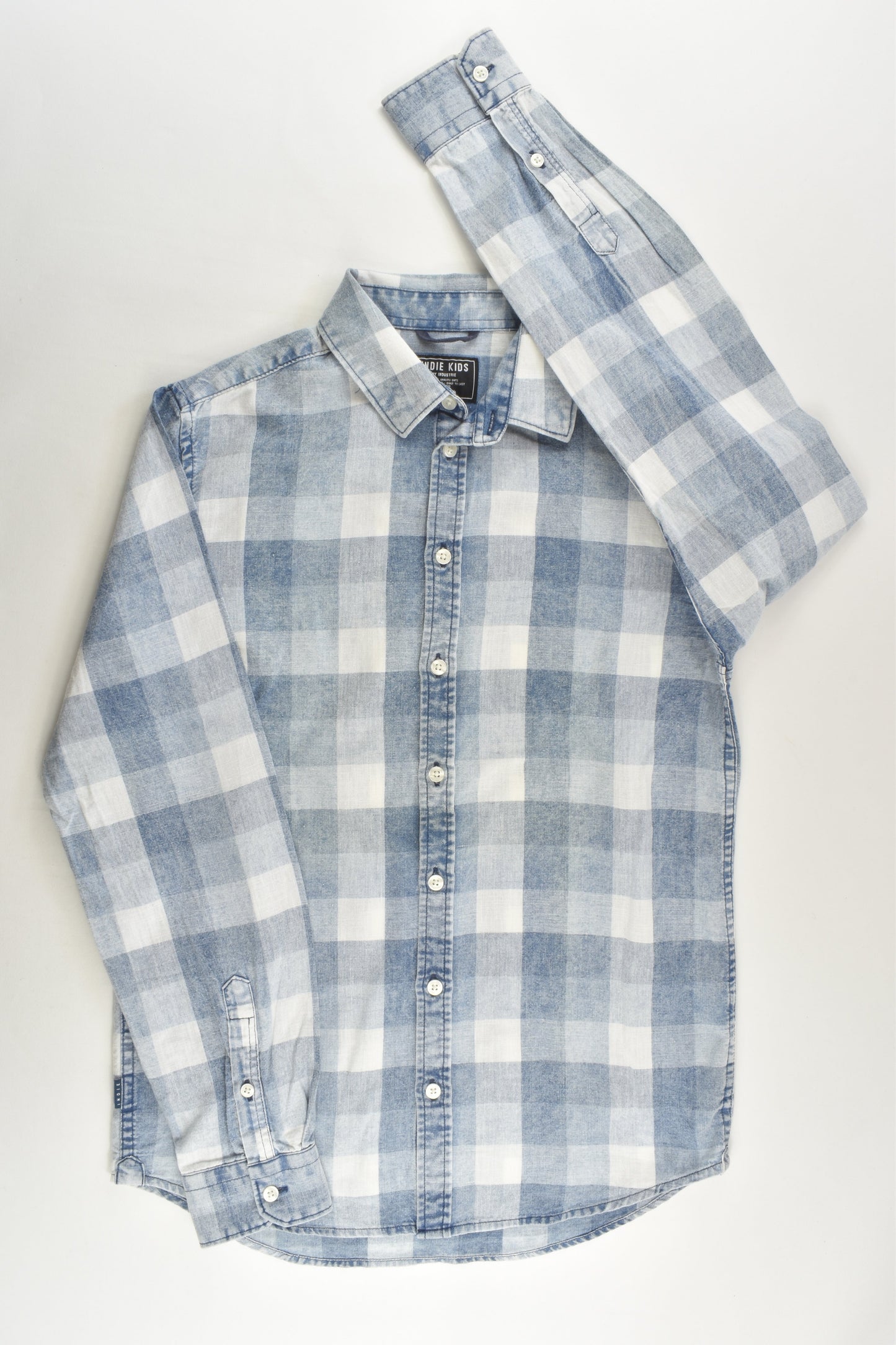 Indie Kids by Industrie Size 12 Checked Lightweight Denim Shirt