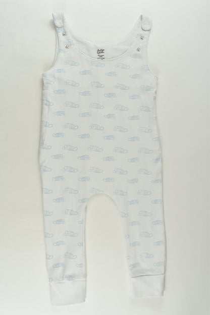 Indigo & Lellow Size 1-3 Organic Clouds Overalls