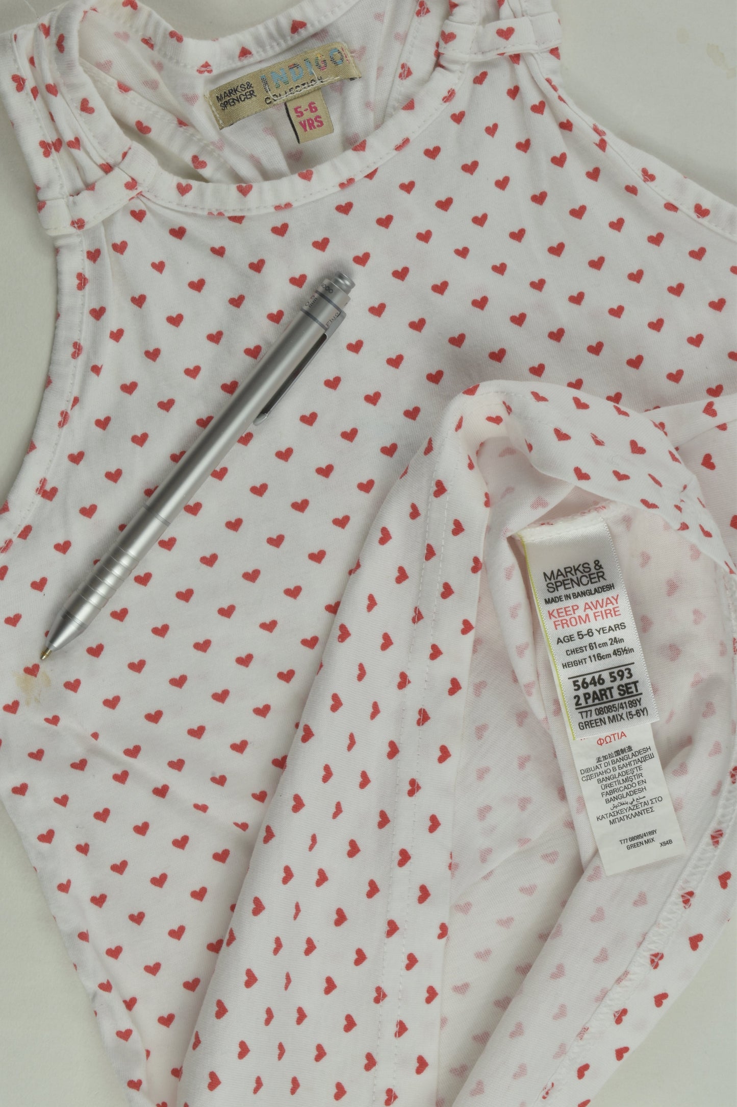 Indigo by Marks & Spencer Size 5-6 Sleeveless Top