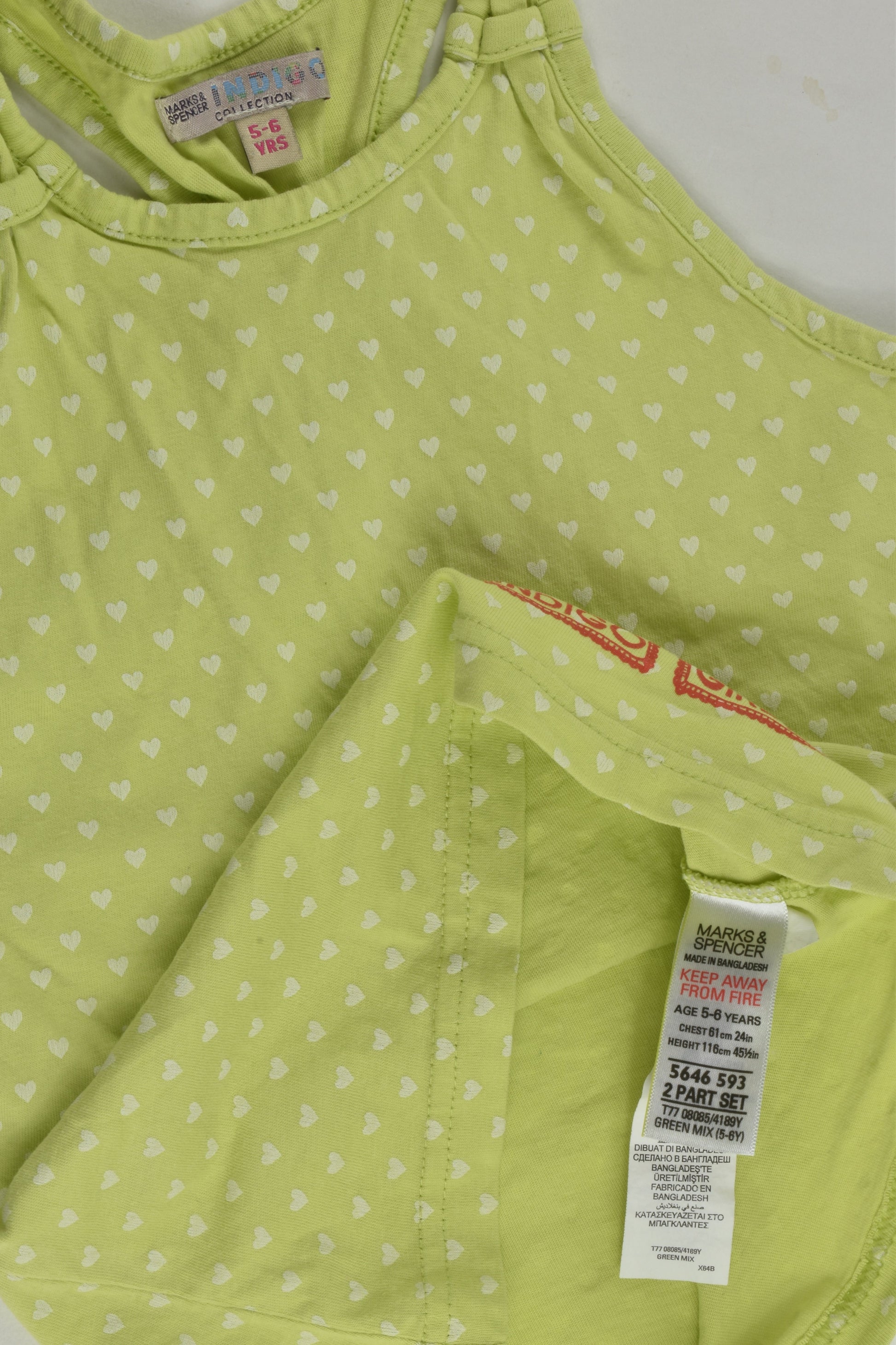 Indigo by Marks & Spencer Size 5-6 Sleeveless Top