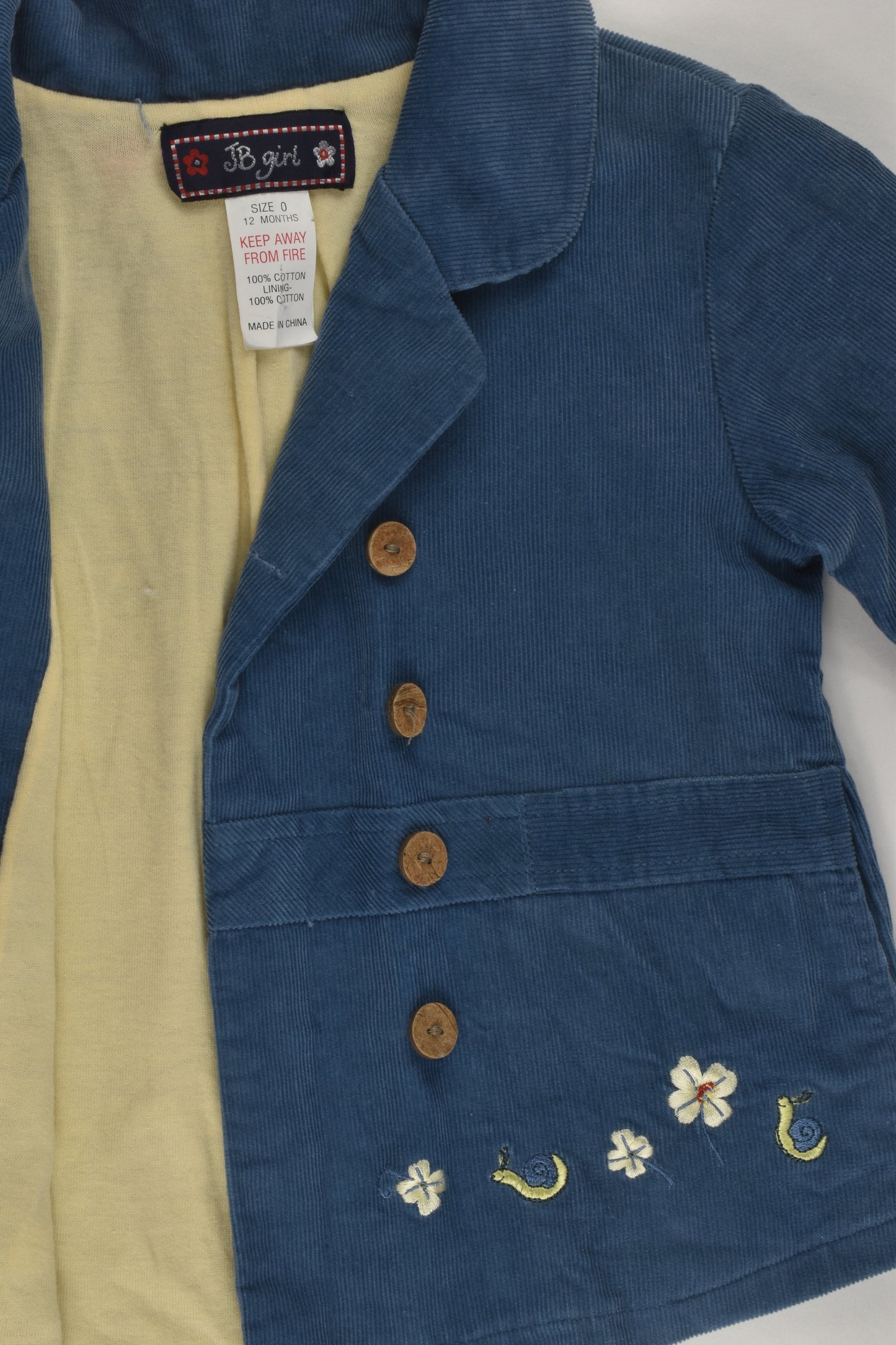 JB Girl Size 0 (12 months) Cord Blazer