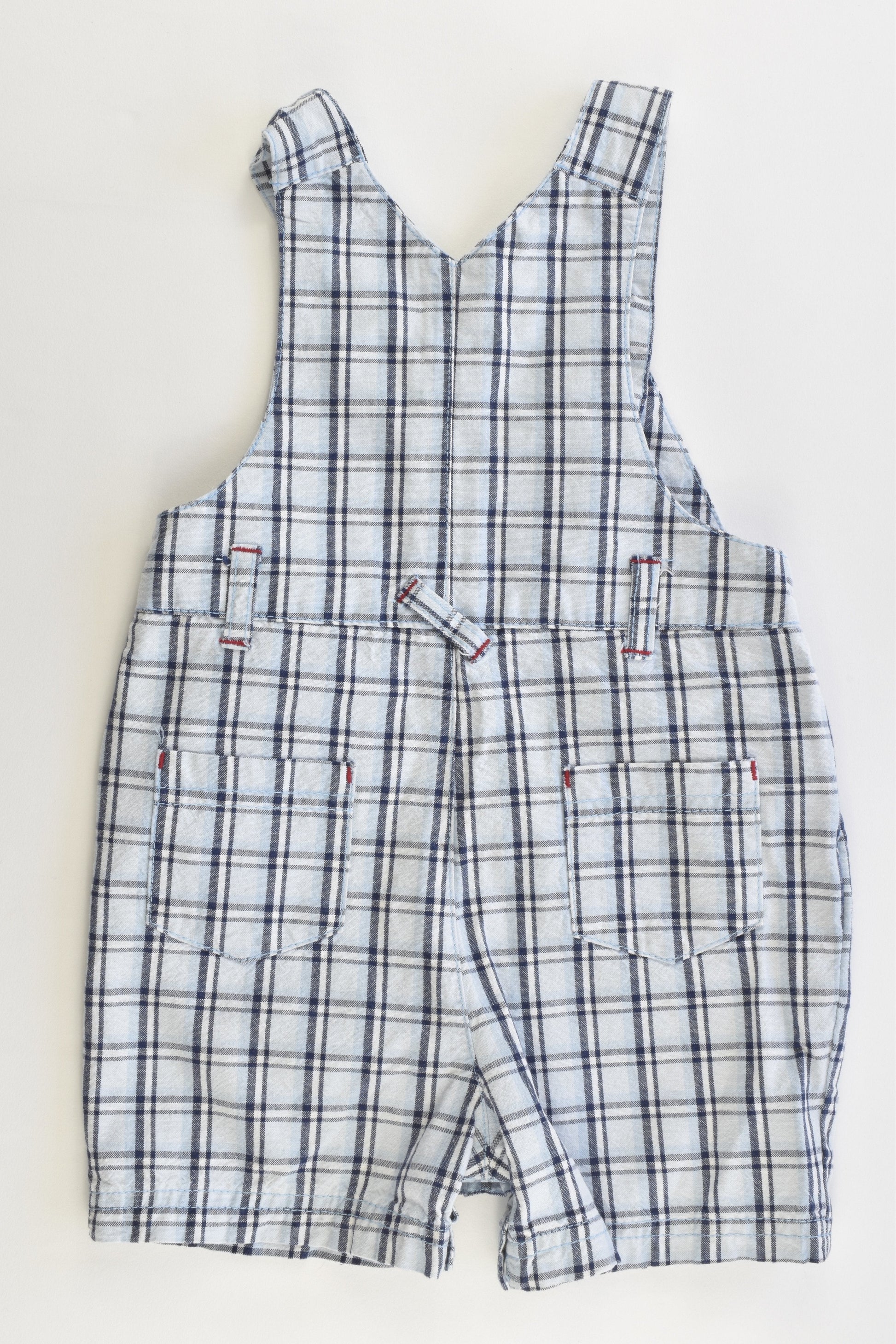 J. F. B. Size 0 (6-12 months, 68-80 cm) Checked Short Overalls
