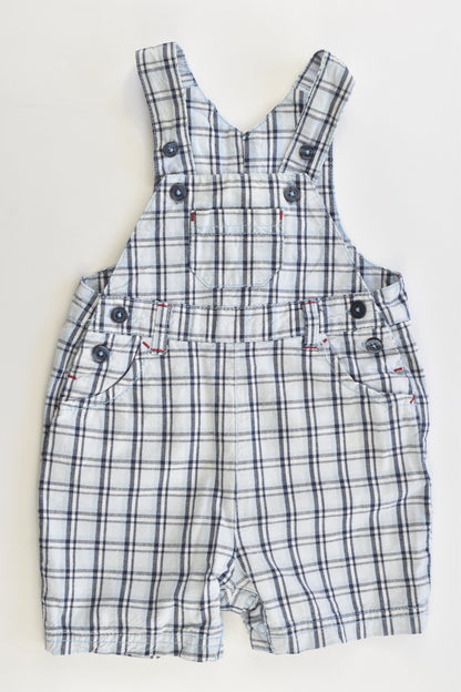 J. F. B. Size 0 (6-12 months, 68-80 cm) Checked Short Overalls