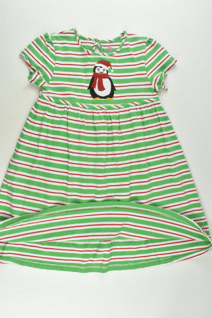 J. Khaki Size 5 Christmas Penguin Dress
