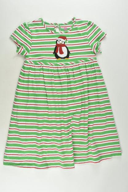 J. Khaki Size 5 Christmas Penguin Dress