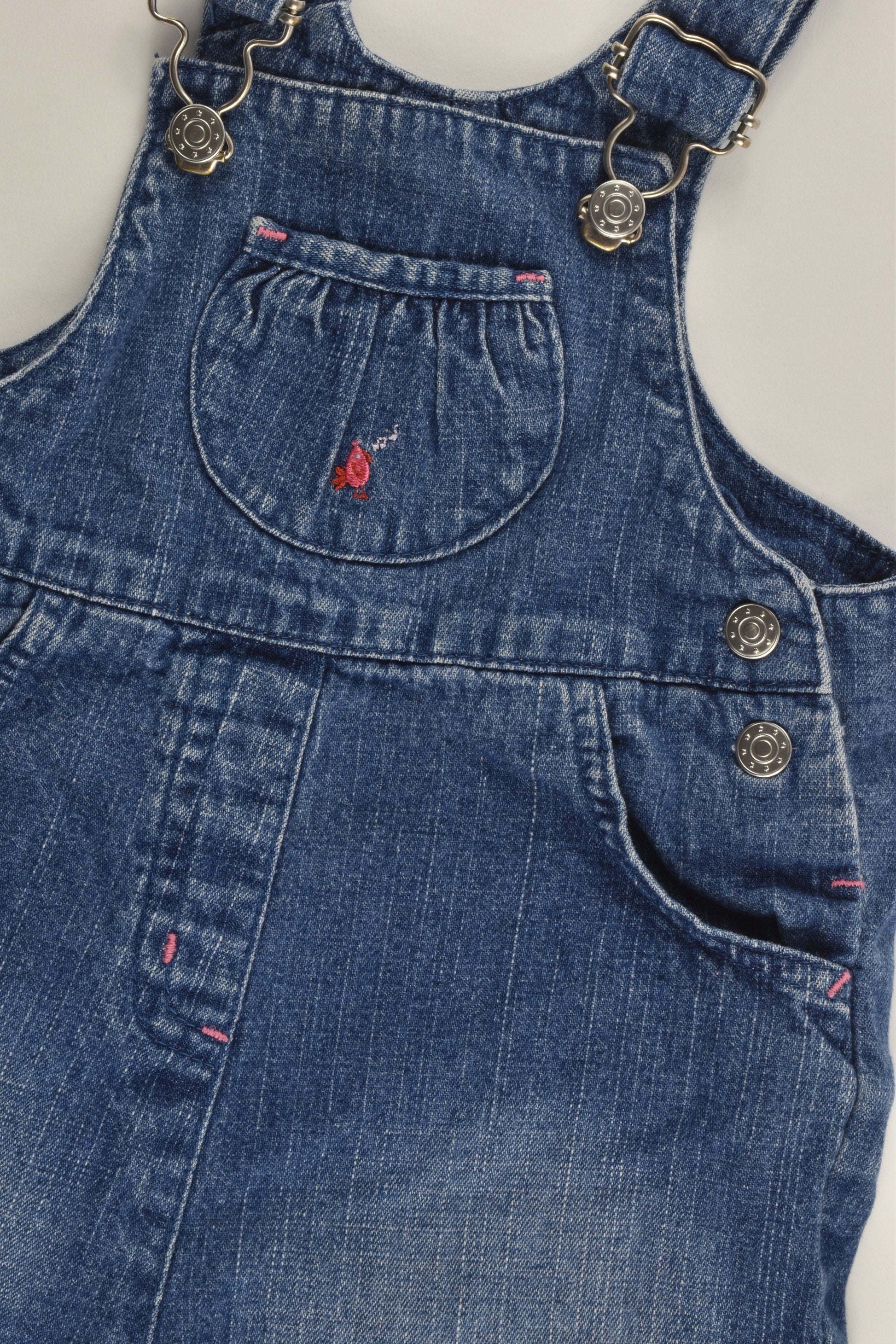 J.F.B Size 1 (12-18 months, 80-86 cm) Snail Short Denim Overalls