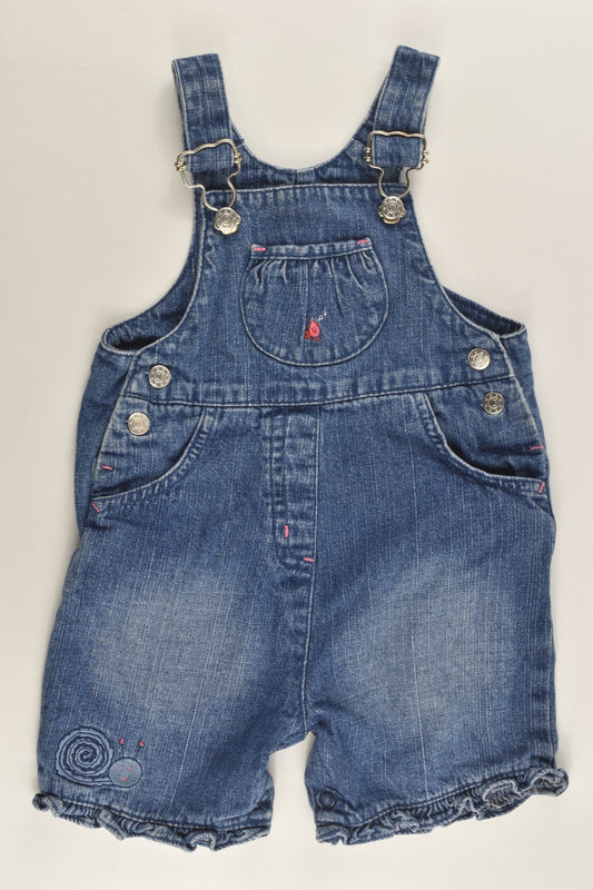 J.F.B Size 1 (12-18 months, 80-86 cm) Snail Short Denim Overalls