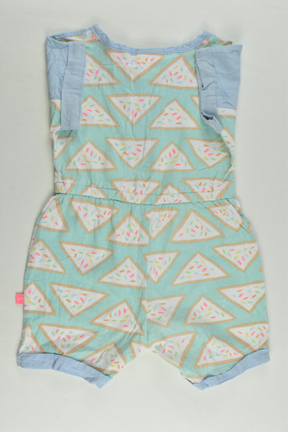 Jack & Milly Size 0 Fairy Bread Short Playsuit