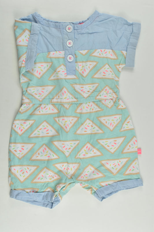 Jack & Milly Size 0 Fairy Bread Short Playsuit
