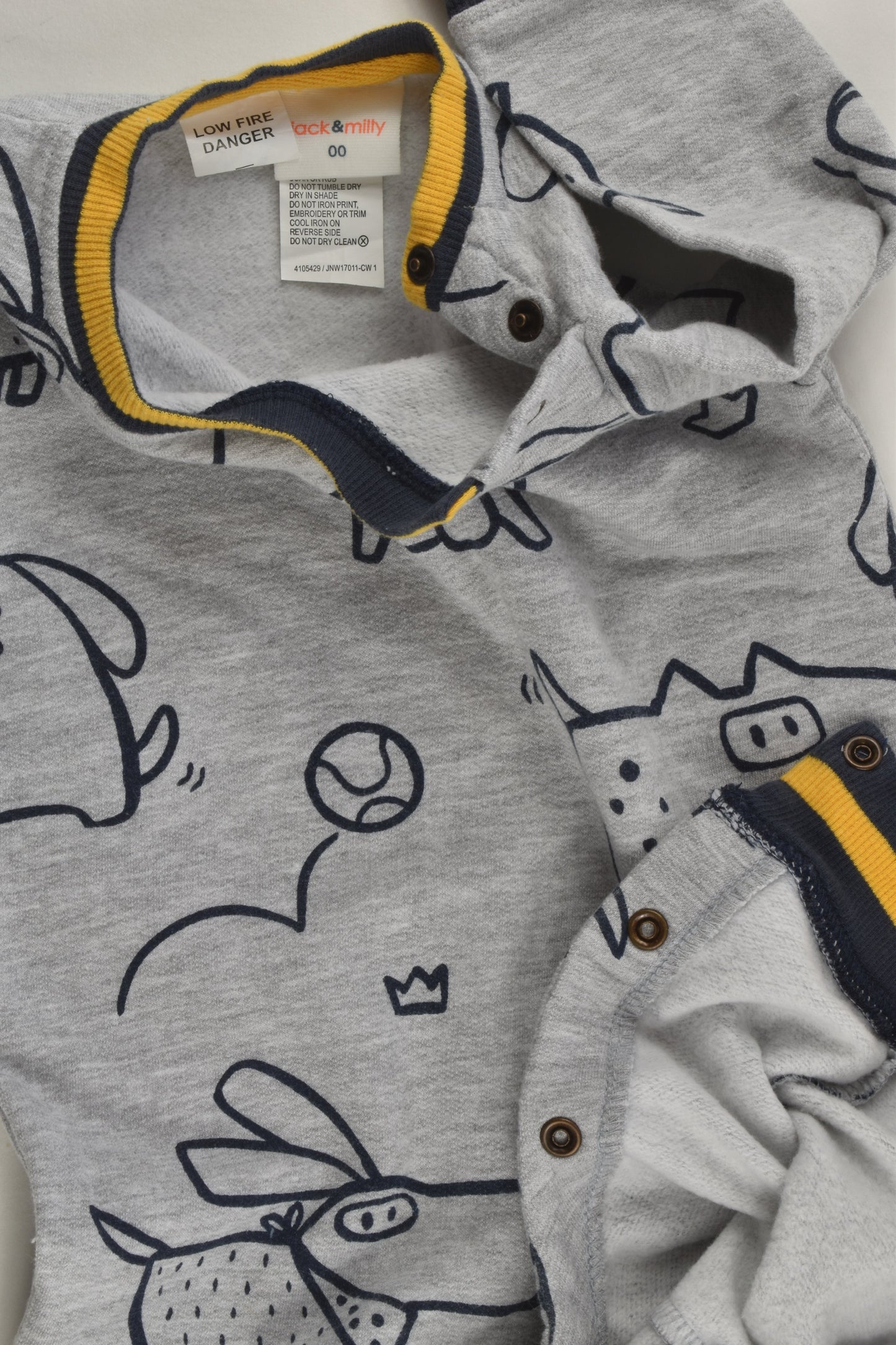 Jack & Milly Size 00 Dogs Sweater Playsuit