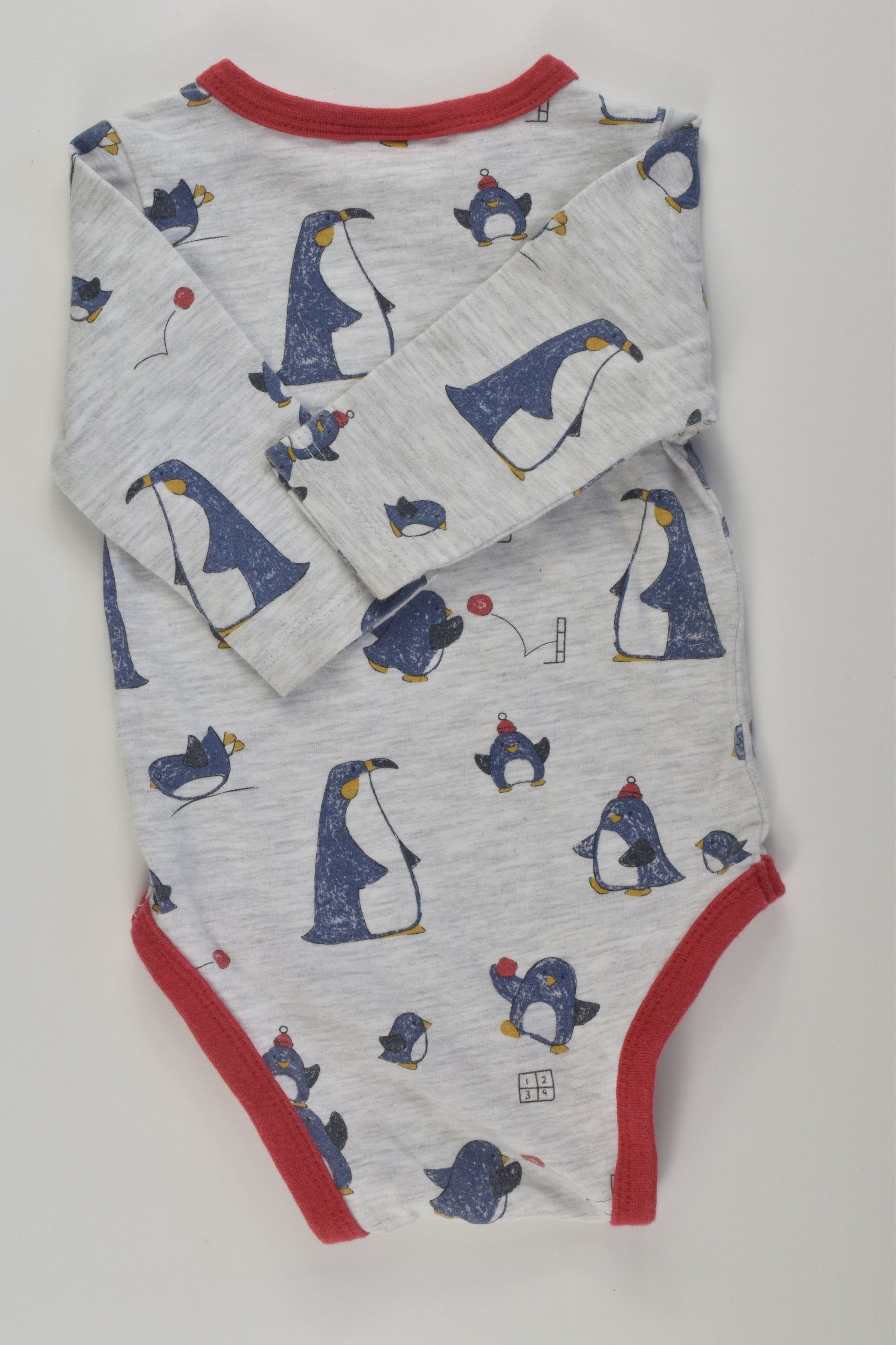 Jack & Milly Size 000 Penguin Bodysuit