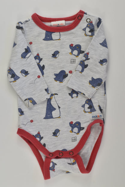 Jack & Milly Size 000 Penguin Bodysuit