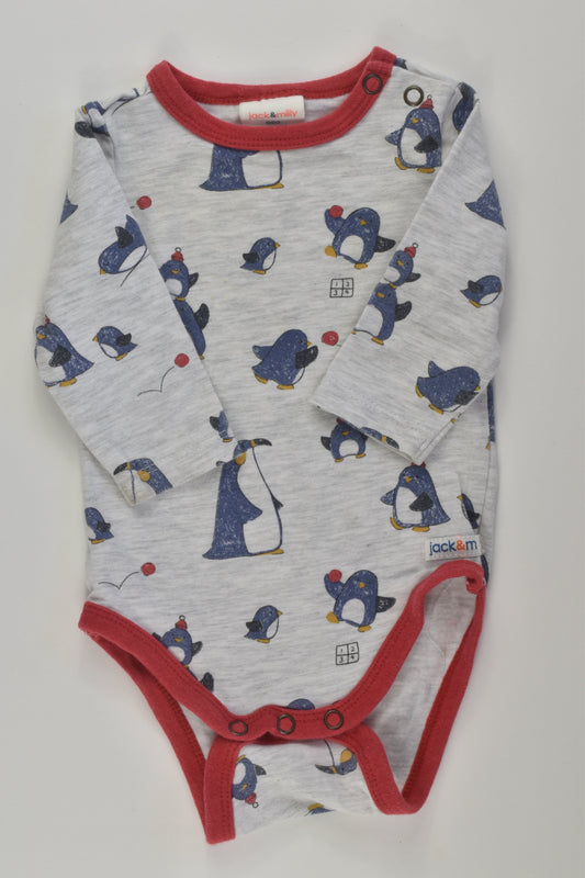 Jack & Milly Size 000 Penguin Bodysuit