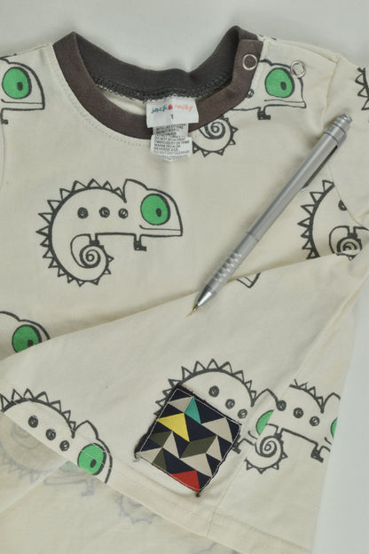 Jack & Milly Size 1 Chameleon T-shirt
