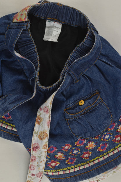 Jack & Milly Size 2 Lined Denim Skirt
