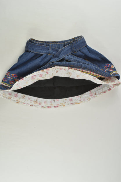 Jack & Milly Size 2 Lined Denim Skirt