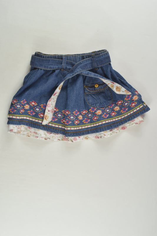 Jack & Milly Size 2 Lined Denim Skirt