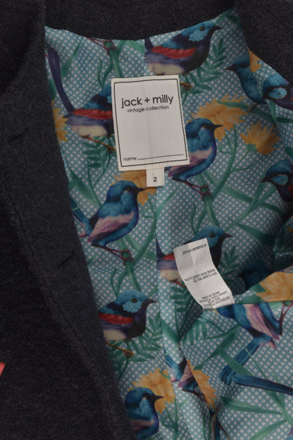Jack & Milly Size 2 Wool Blend Jacket