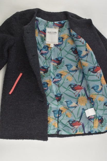 Jack & Milly Size 2 Wool Blend Jacket