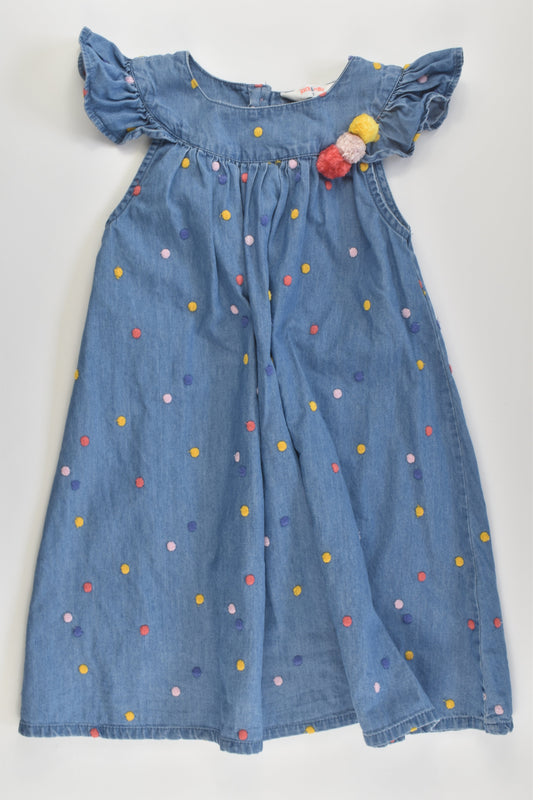 Jack & Milly Size 3 Pom Pom Denim Dress