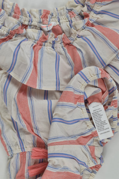 Jack & Milly Size 3 Striped Playsuit