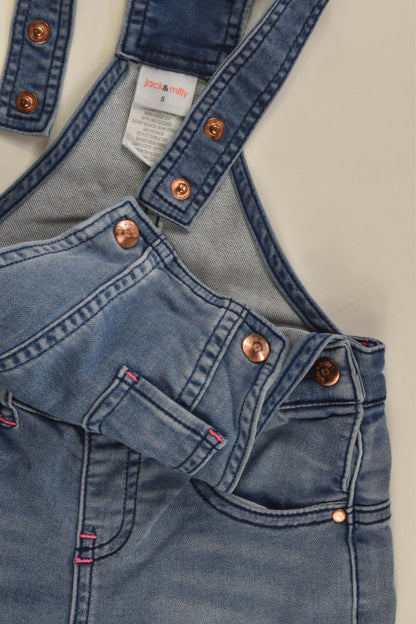 Jack & Milly Size 5 Lightweight Denim Overalls