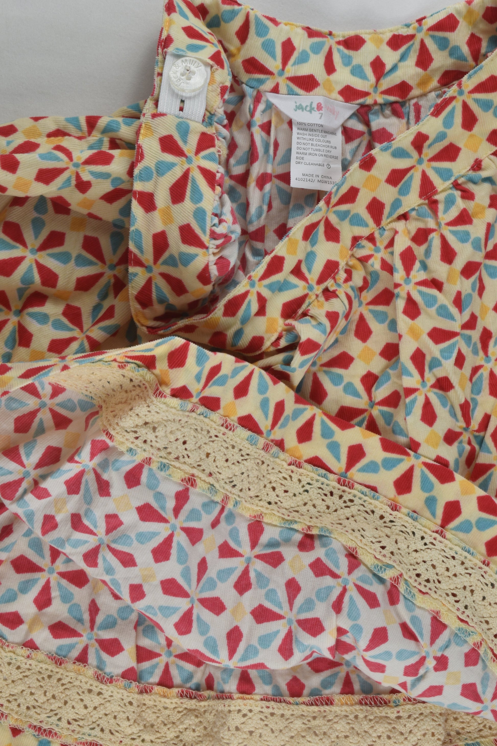 Jack & Milly Size 7 Lightweight Cord Skirt