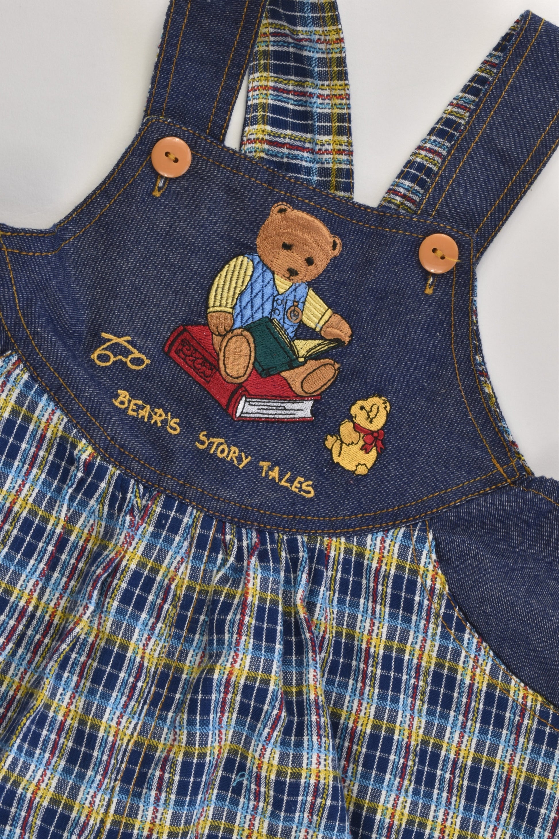 Jelly Beans Size 0 Vintage 'Bear's Story Tales' Short Overalls