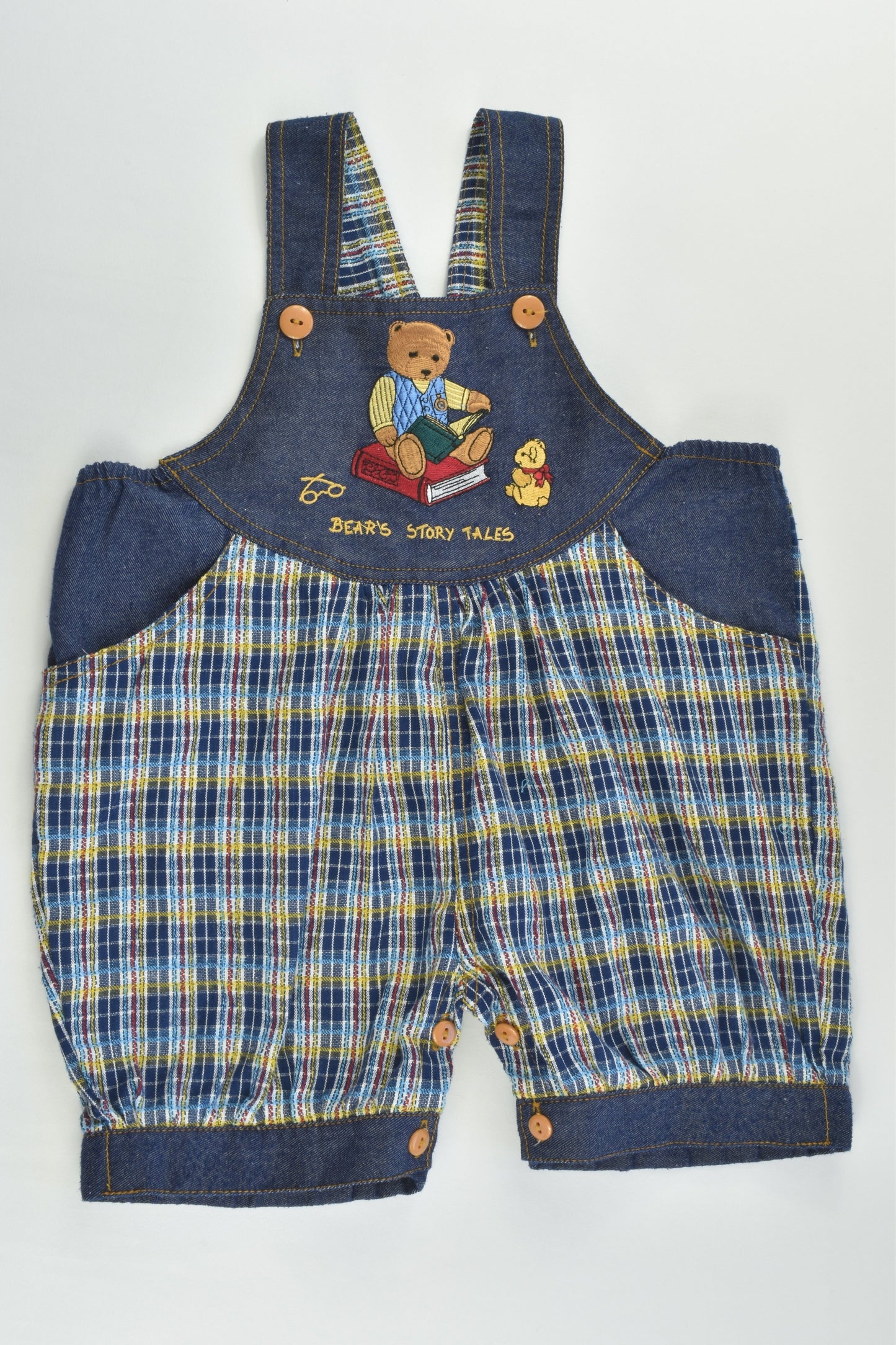Jelly Beans Size 0 Vintage 'Bear's Story Tales' Short Overalls
