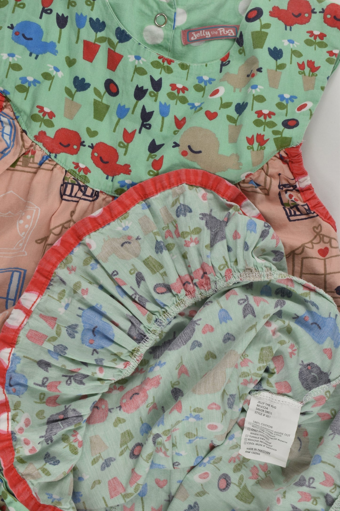 Jelly the Pug Size 10 Bird Dress