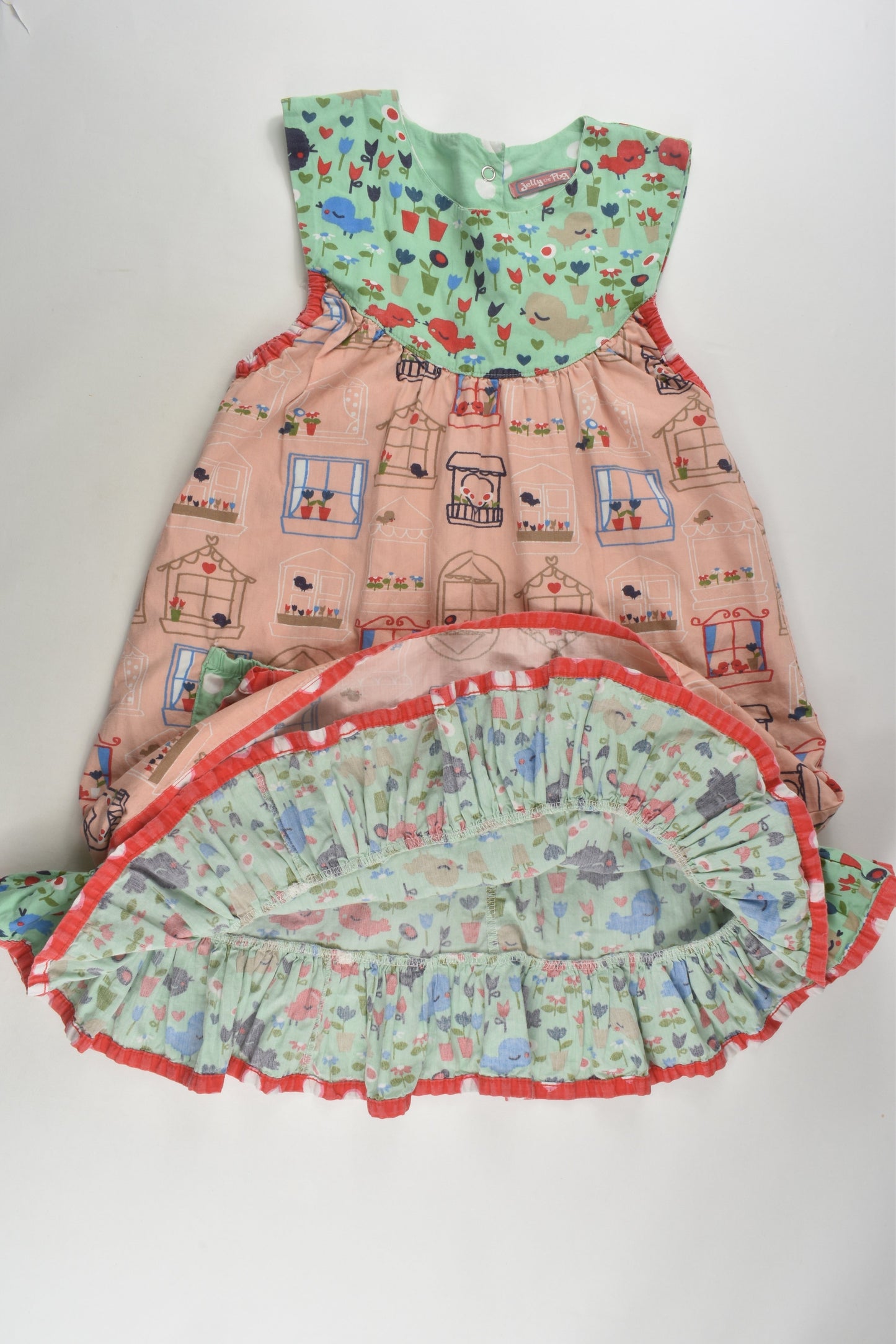 Jelly the Pug Size 10 Bird Dress