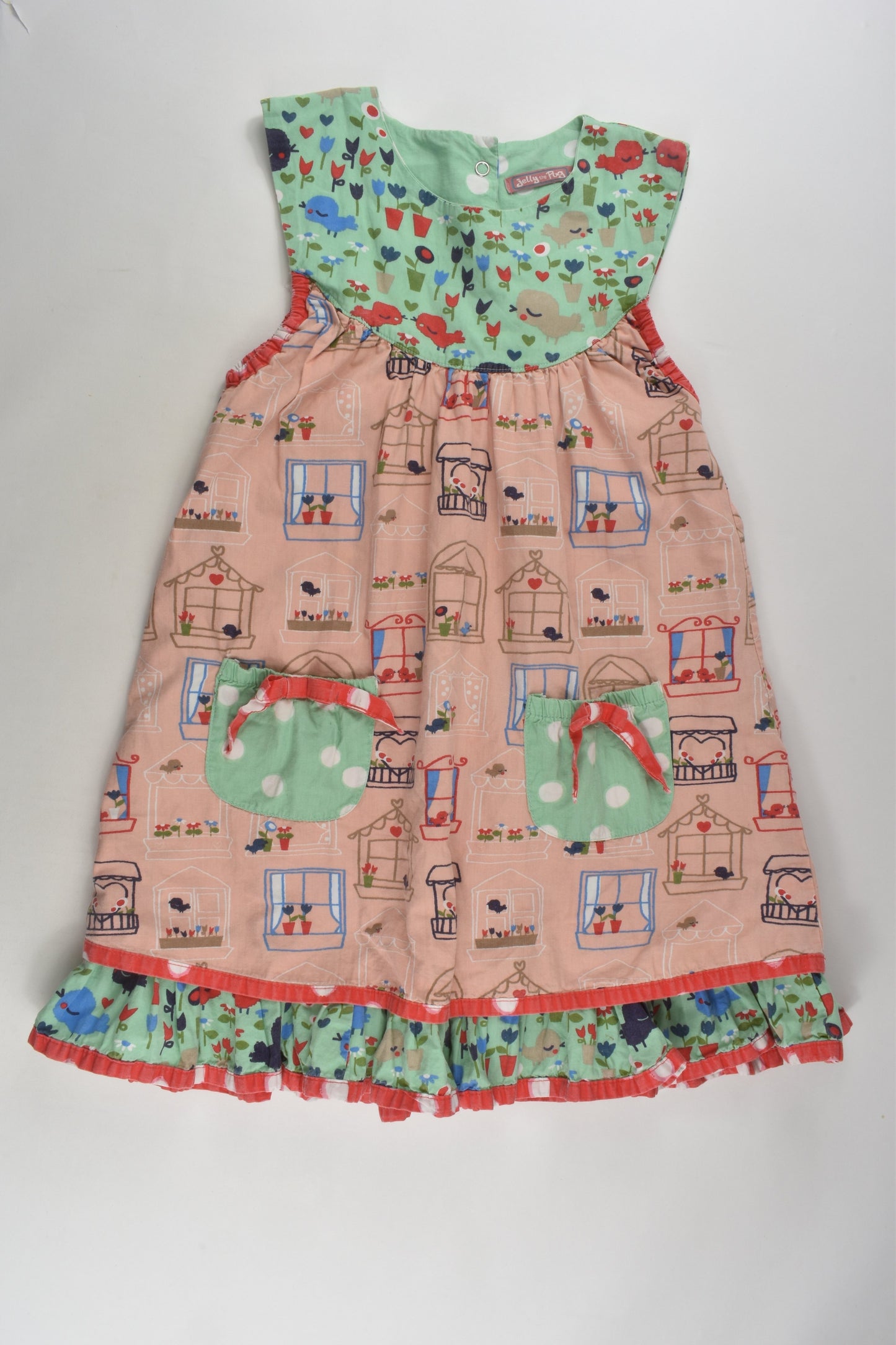 Jelly the Pug Size 10 Bird Dress