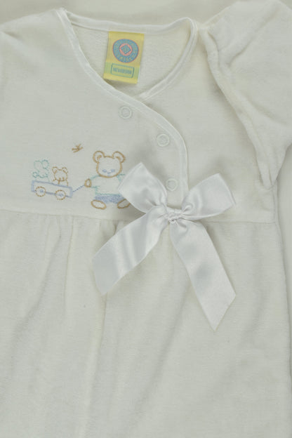 Jet Clothing Company Size 0000 (Newborn) Teddy Bear Footed Velour Romper