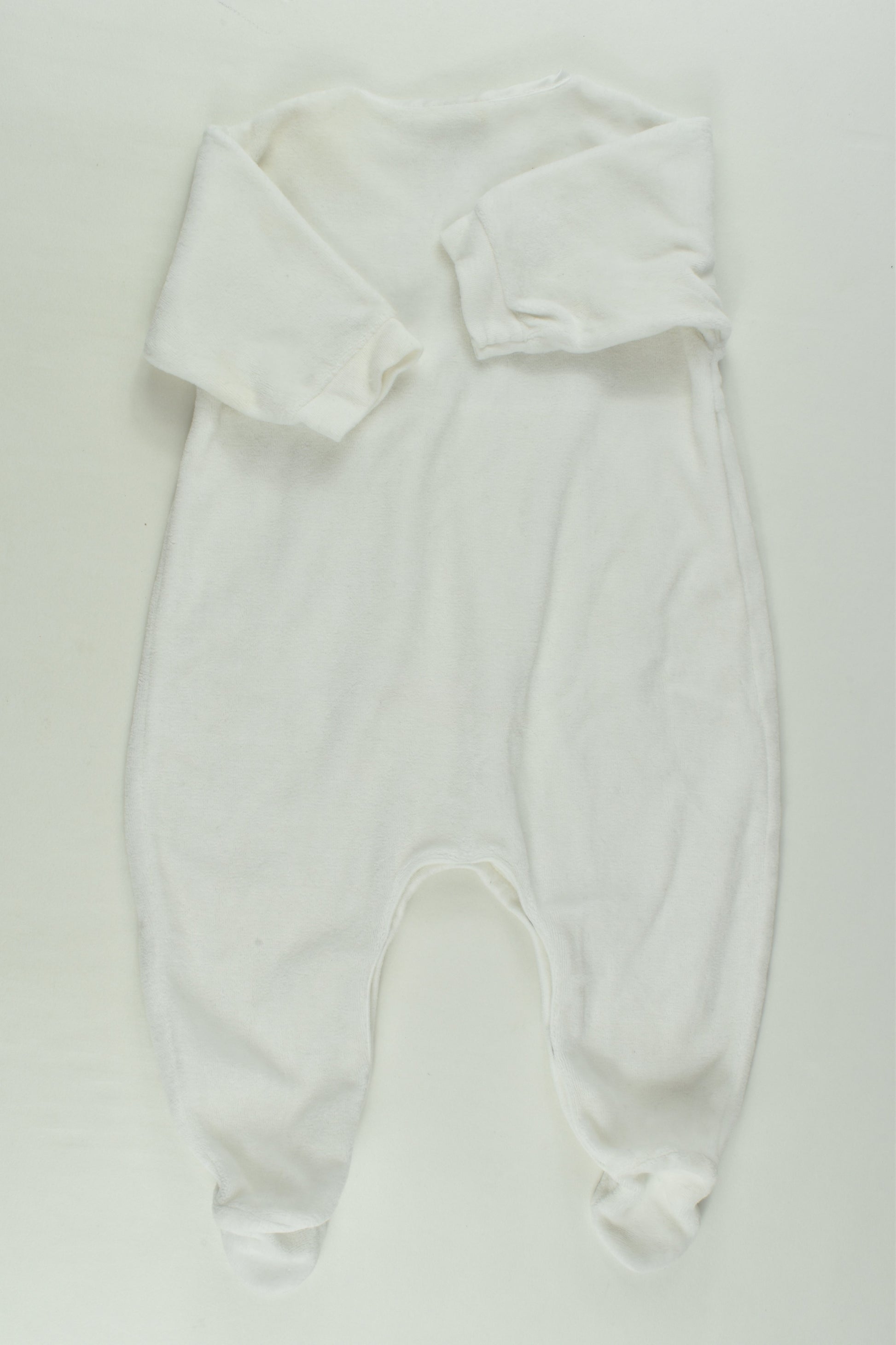 Jet Clothing Company Size 0000 (Newborn) Teddy Bear Footed Velour Romper