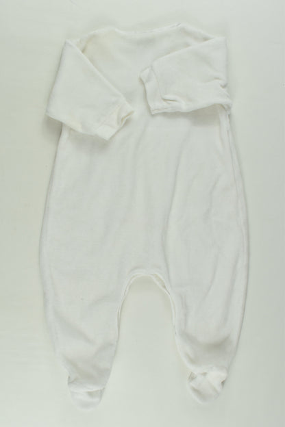 Jet Clothing Company Size 0000 (Newborn) Teddy Bear Footed Velour Romper