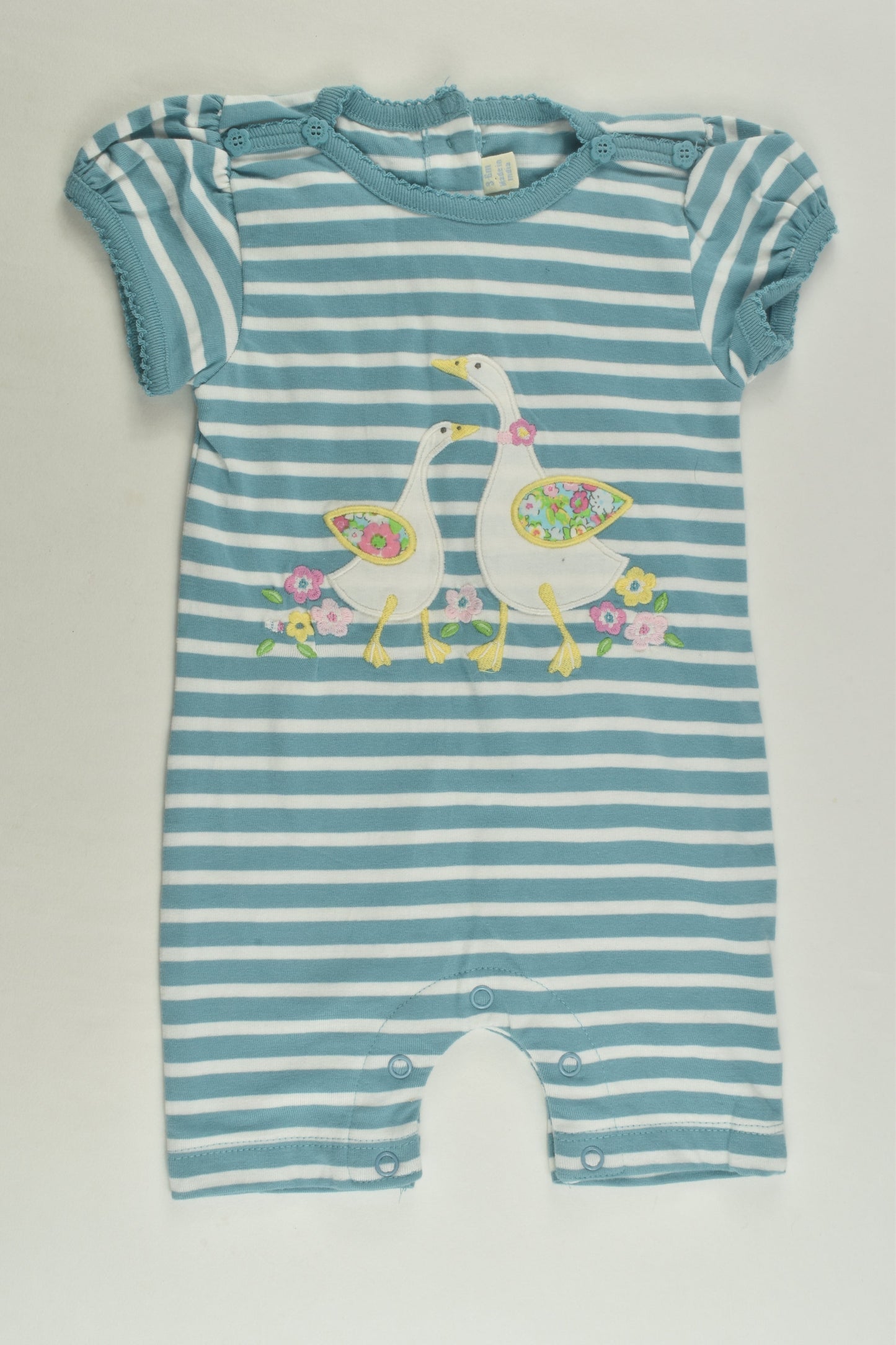 JoJo Maman Bébé Size 00 (3-6 months) Goose Short Romper