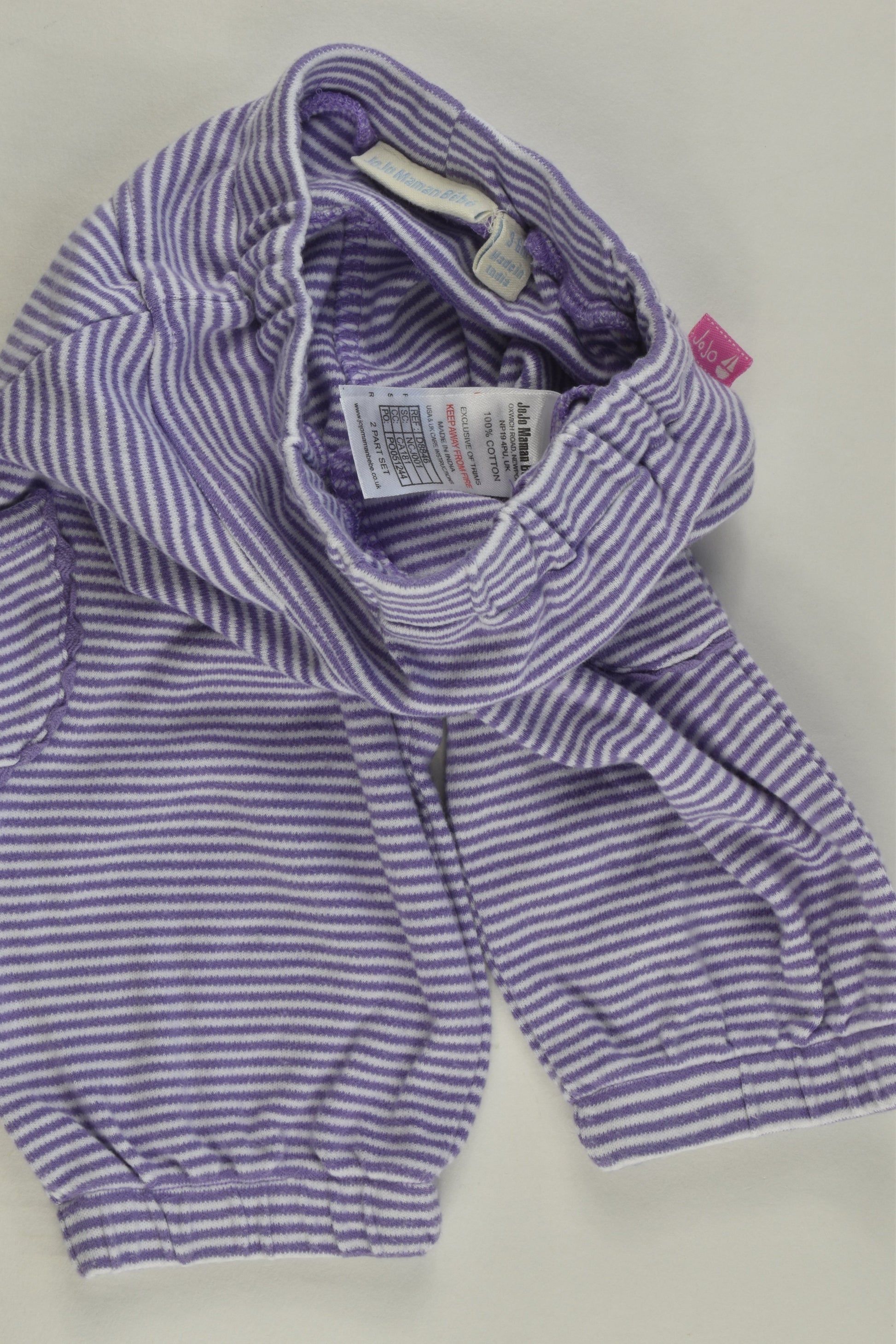 JoJo Maman Bébé Size 00 (3-6 months) Striped Pants