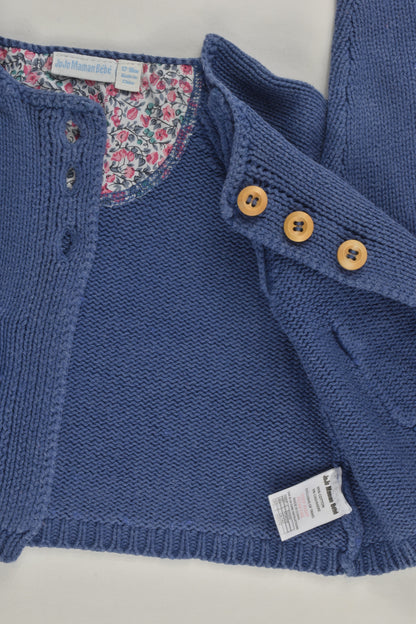 JoJo Maman Bébé Size 1 (12-18 months) Cotton/Cashmere Cardigan